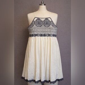 Blu Pepper Navy and Cream Mini Dress